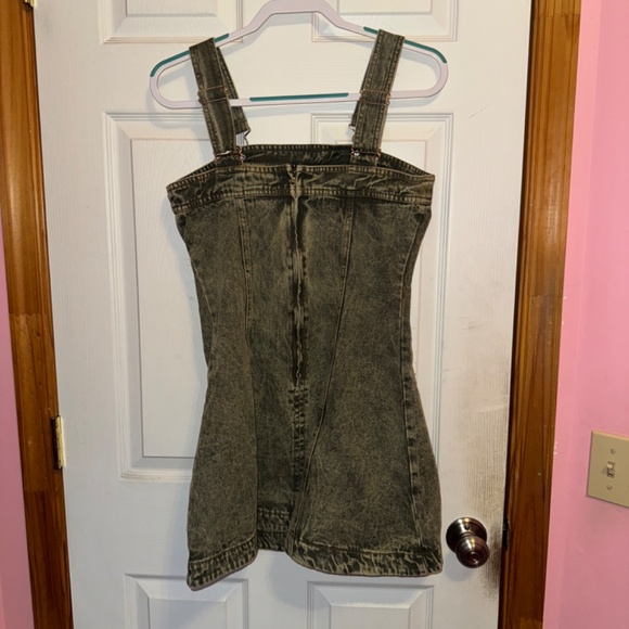 NanaMacs Washed Green Overall Dress NWT - Picture 9 of 9